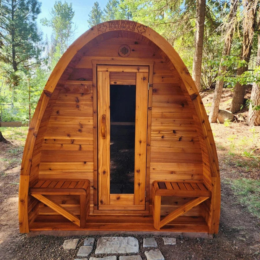 True North Saunas Sauna True North Canadian Made 4-8 Person Outdoor Traditional Tiny Pod Sauna