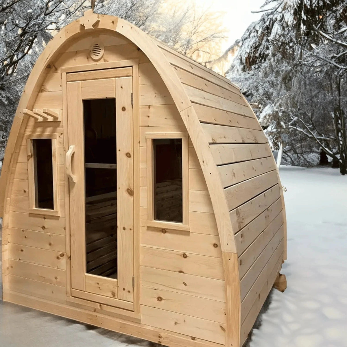True North Saunas Sauna True North Canadian Made 4-8 Person Outdoor Traditional Tiny Pod Sauna