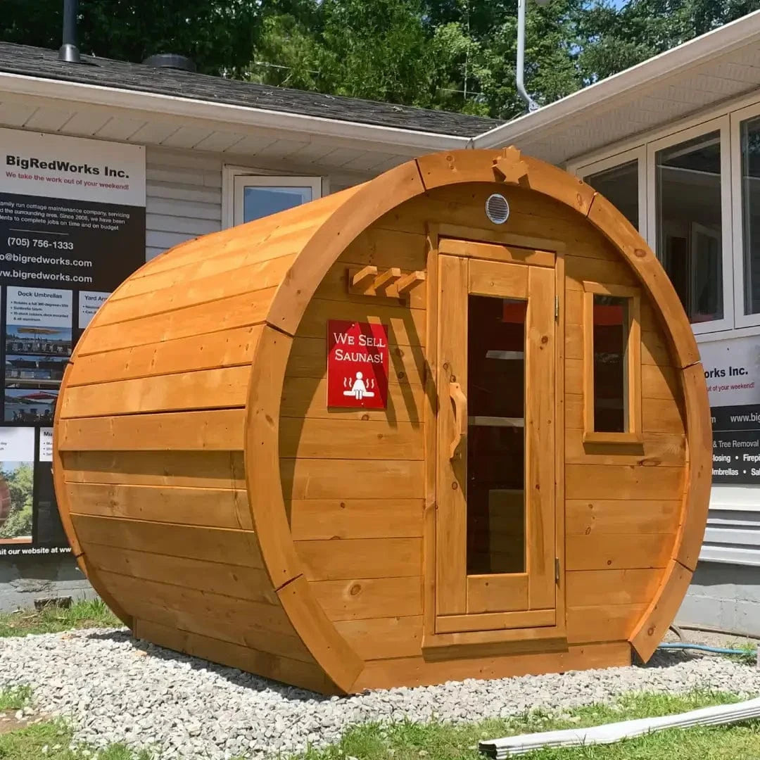True North Saunas Sauna True North Canadian Made Schooner 2-8 Person Outdoor Traditional Barrel Sauna