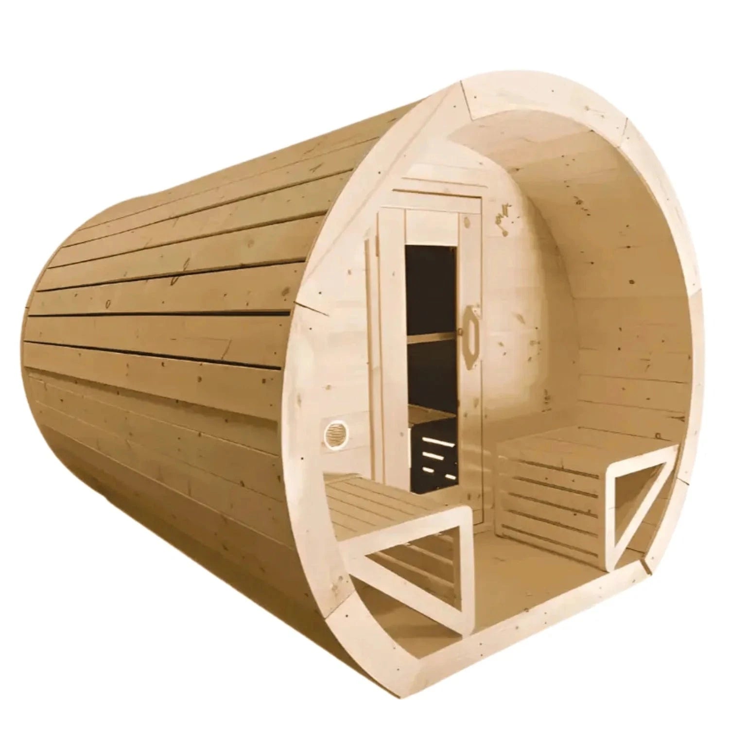 True North Saunas Sauna True North Canadian Made Schooner 2-8 Person Outdoor Traditional Barrel Sauna