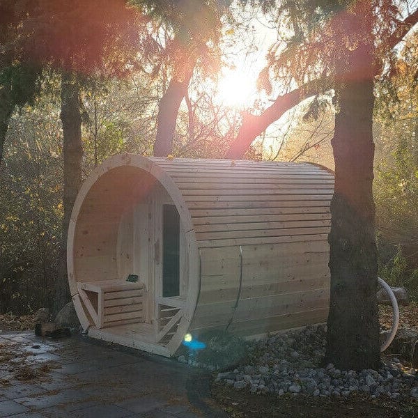 True North Saunas Sauna True North Canadian Made Schooner 2-8 Person Outdoor Traditional Barrel Sauna