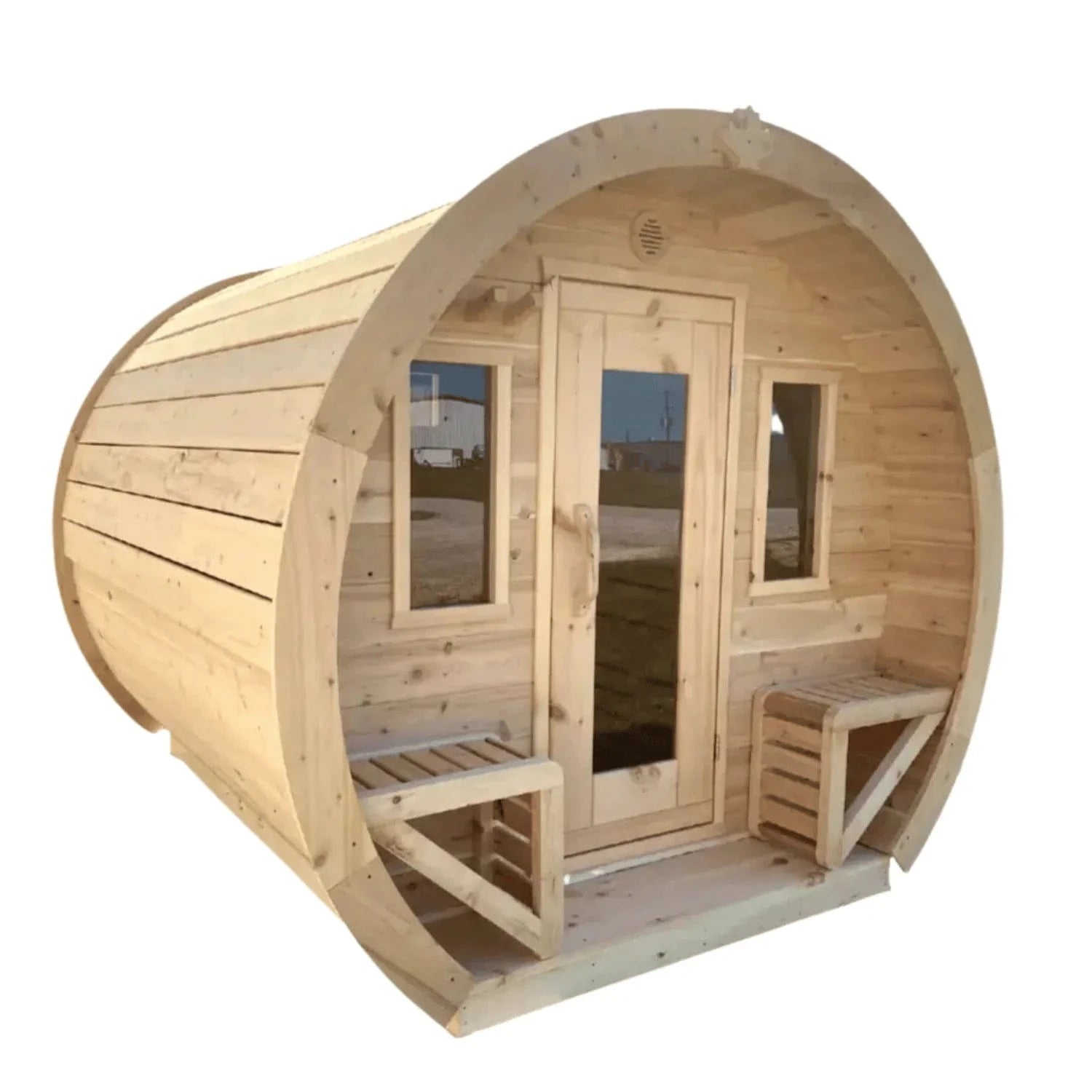 True North Saunas Sauna True North Canadian Made Schooner 2-8 Person Outdoor Traditional Barrel Sauna