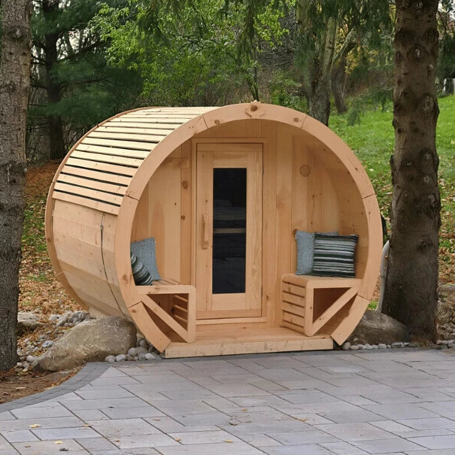 True North Saunas Sauna True North Canadian Made Schooner 2-8 Person Outdoor Traditional Barrel Sauna