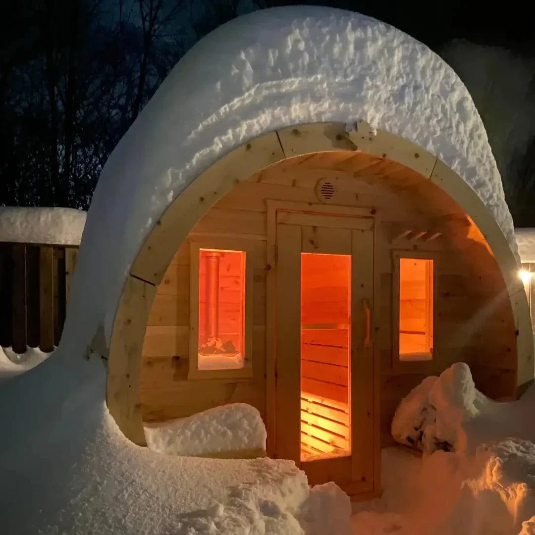 True North Saunas Sauna True North Canadian Made Schooner 2-8 Person Outdoor Traditional Barrel Sauna