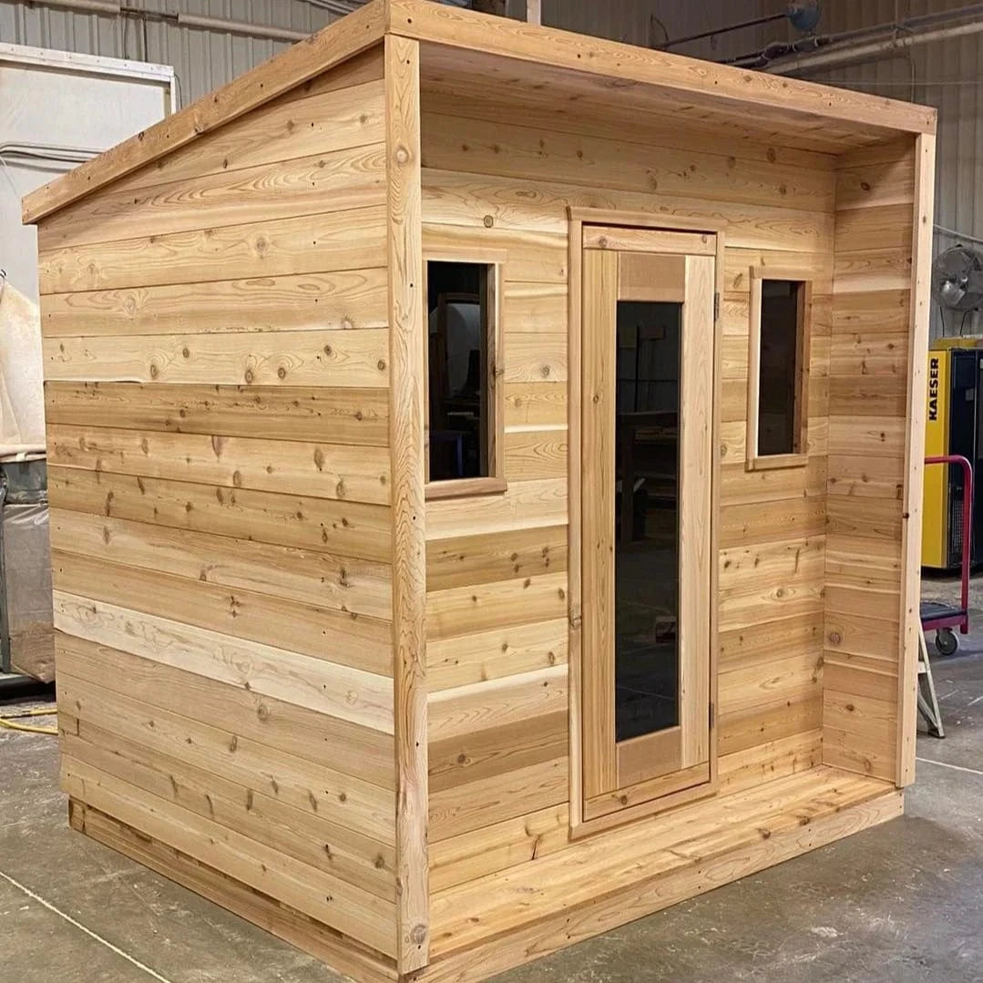 True North Saunas Sauna White Cedar True North Canadian Made 5 Person Outdoor Traditional Cabin Sauna