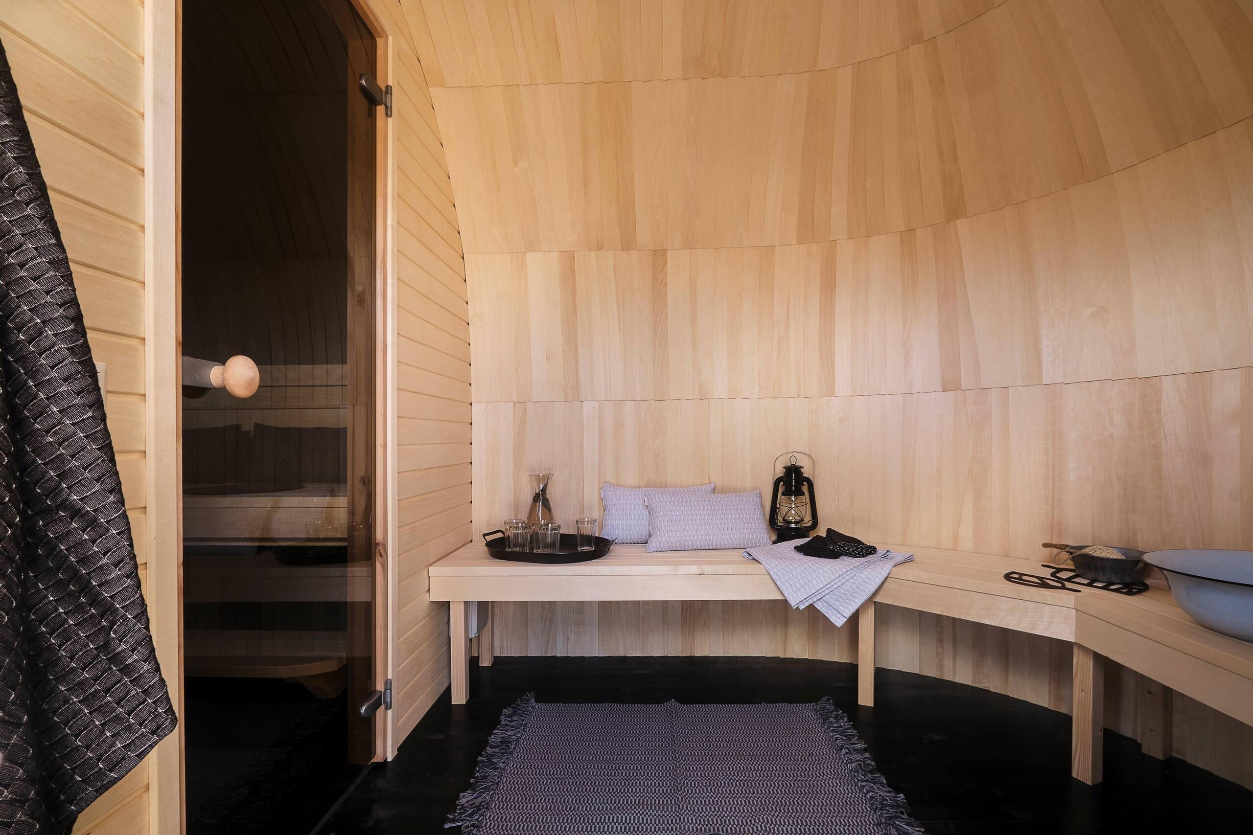 Iglucraft Triple Iglusauna Pre-Assembled Three-Room 4-6 Person Luxury Outdoor Sauna Cabin