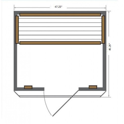 Sunray Sierra 2-Person Indoor Infrared Sauna 200K