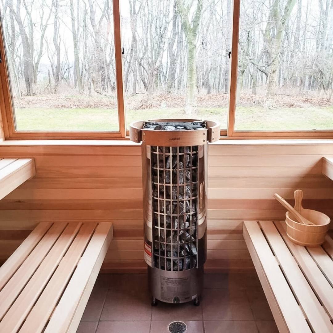 Harvia Cilindro PC90E Sauna Heater Package