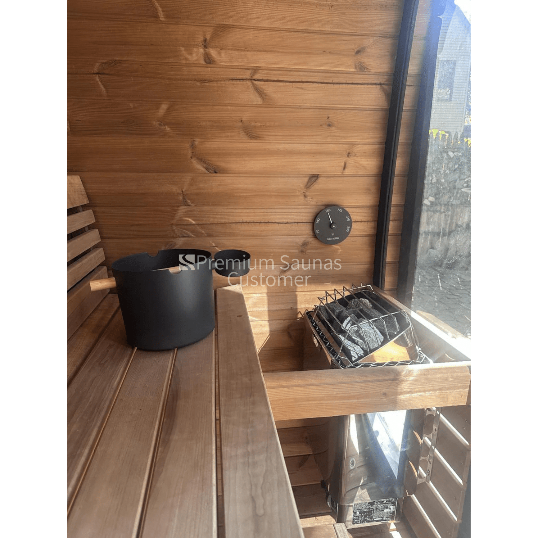 SaunaLife Model CL4G 3 Person Cube Series Outdoor Sauna Kit