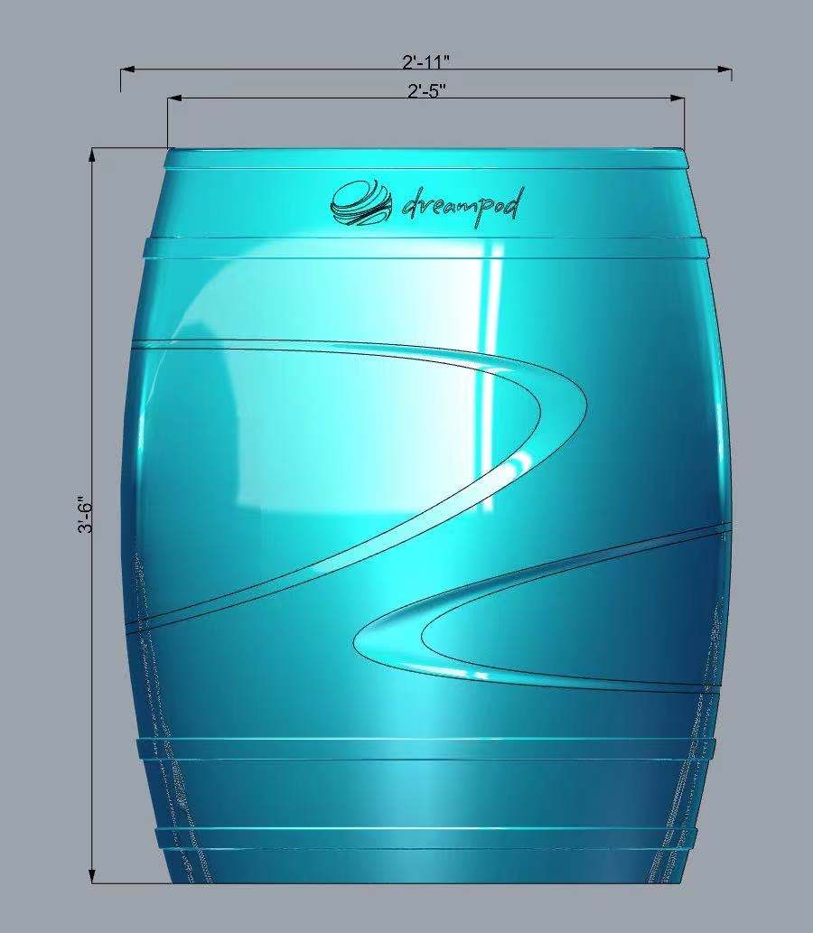 Dreampod Cold Plunge Barrel with Chiller