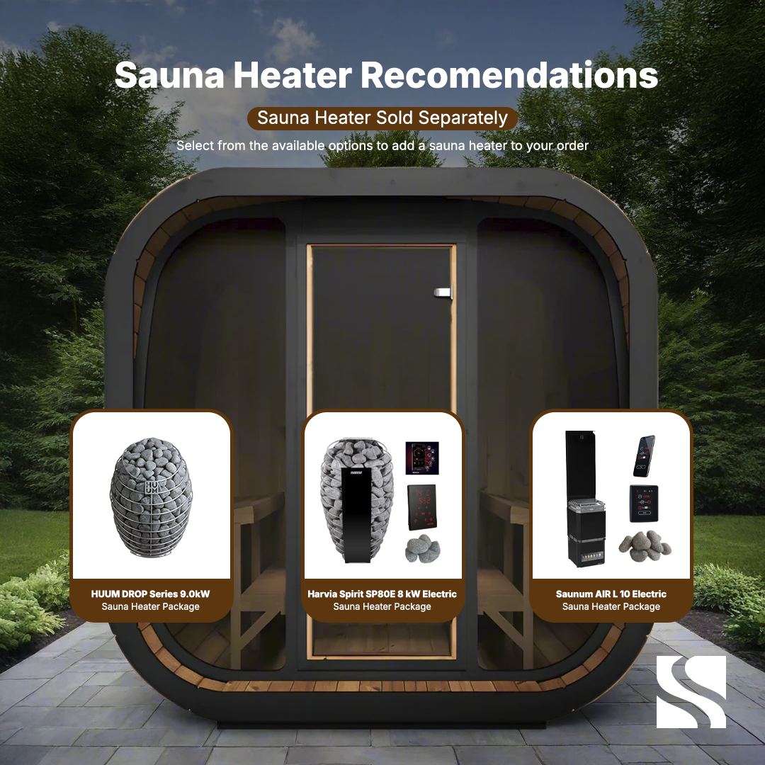 SaunaLife Model CL7G 6 Person Cube Series Outdoor Sauna Kit