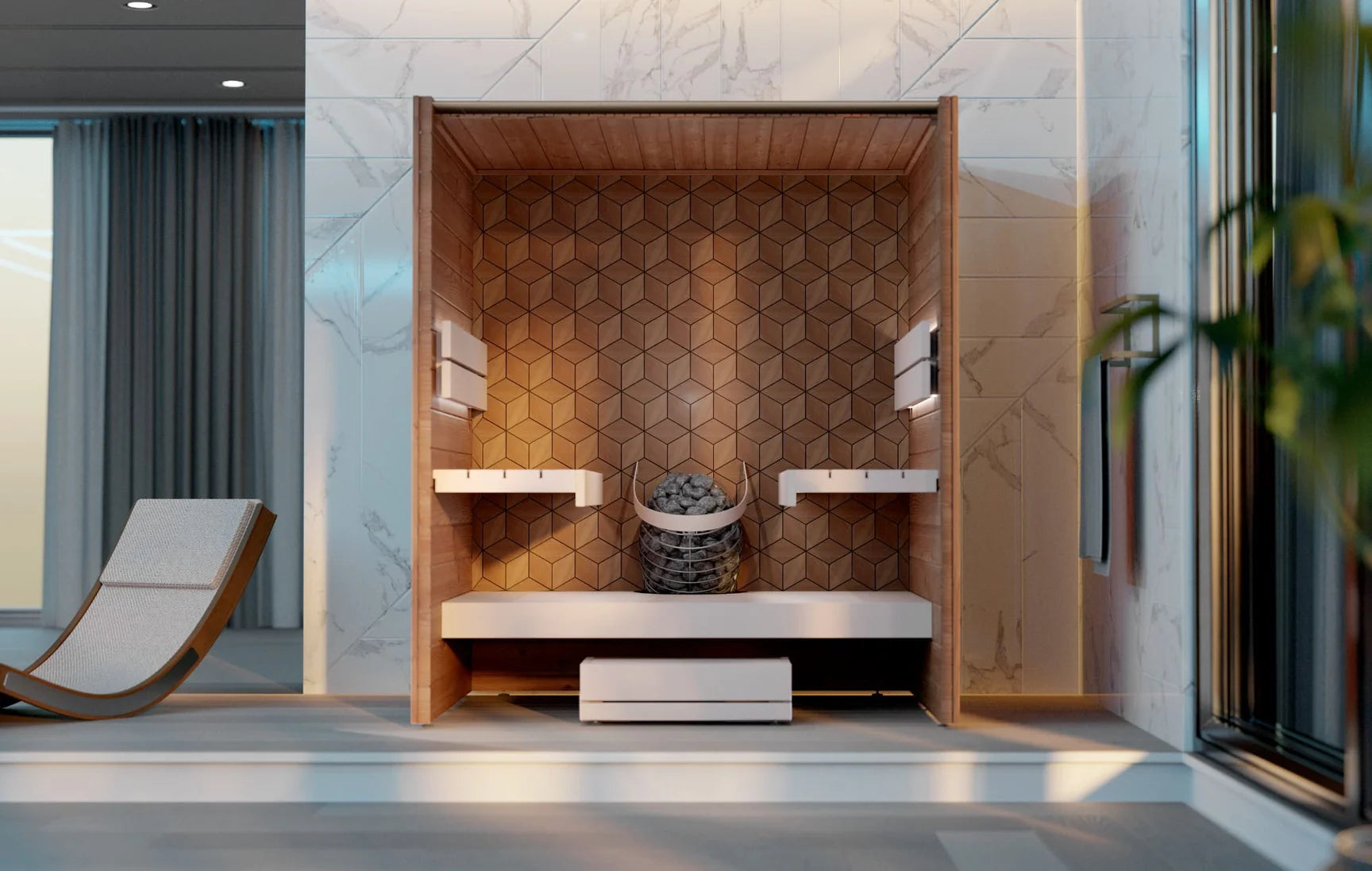 Leil Como 4-180 4 Person Indoor Sauna Kit