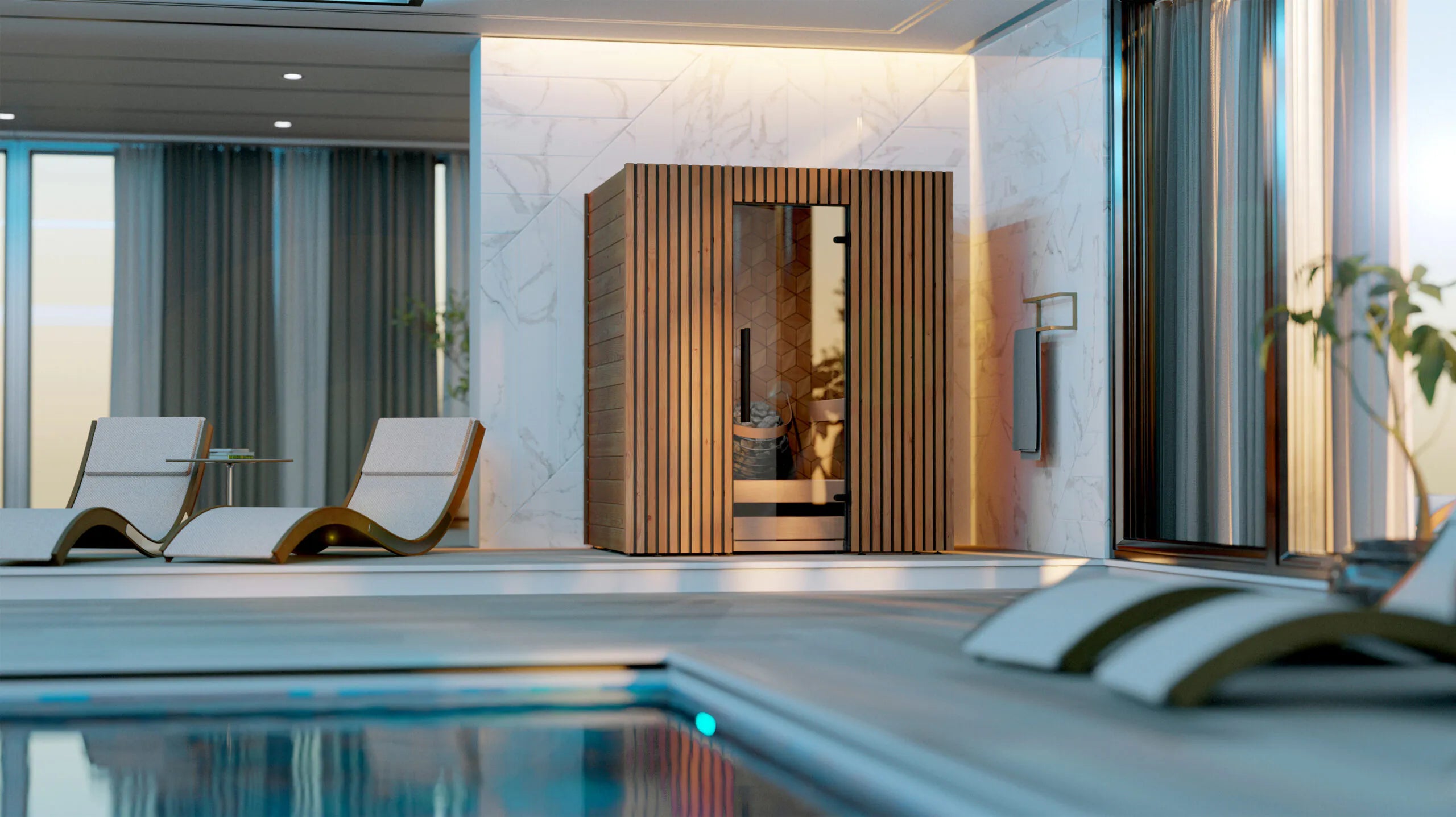 Leil Como 4-180 4 Person Indoor Sauna Kit