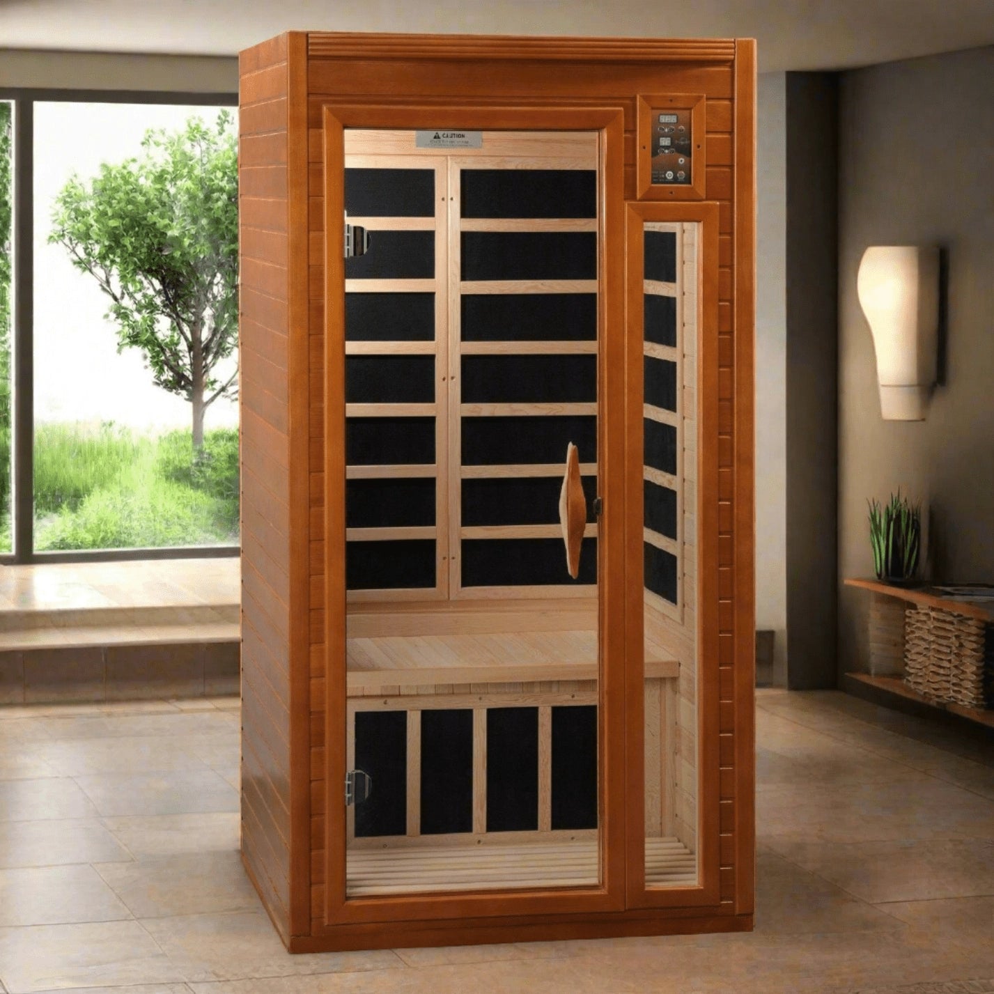 Dynamic "Barcelona" 1-2-person Low EMF FAR Infrared Sauna DYN-6106-01