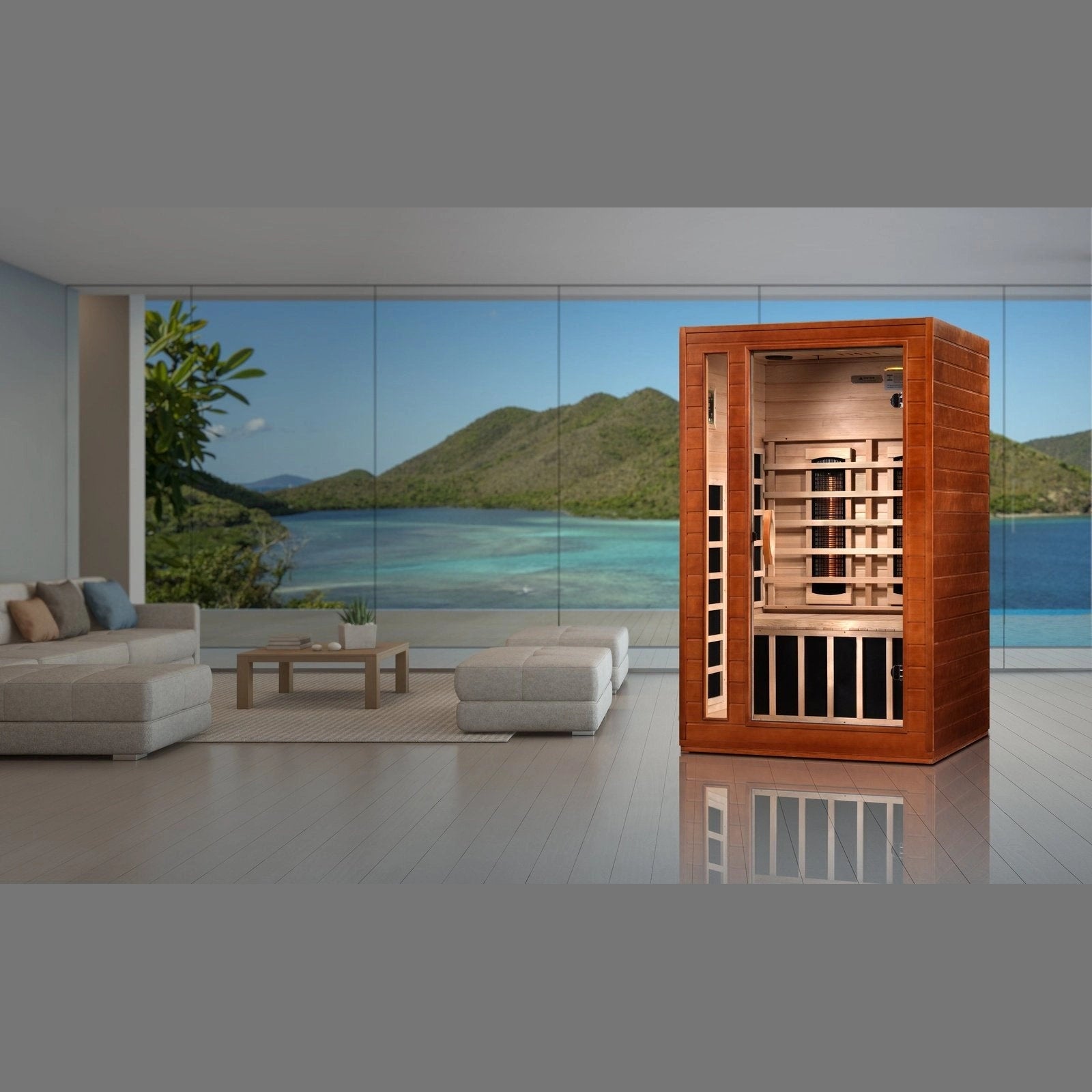 Dynamic "Cardoba" 2-Person Full Spectrum  Near Zero EMF FAR Infrared Sauna