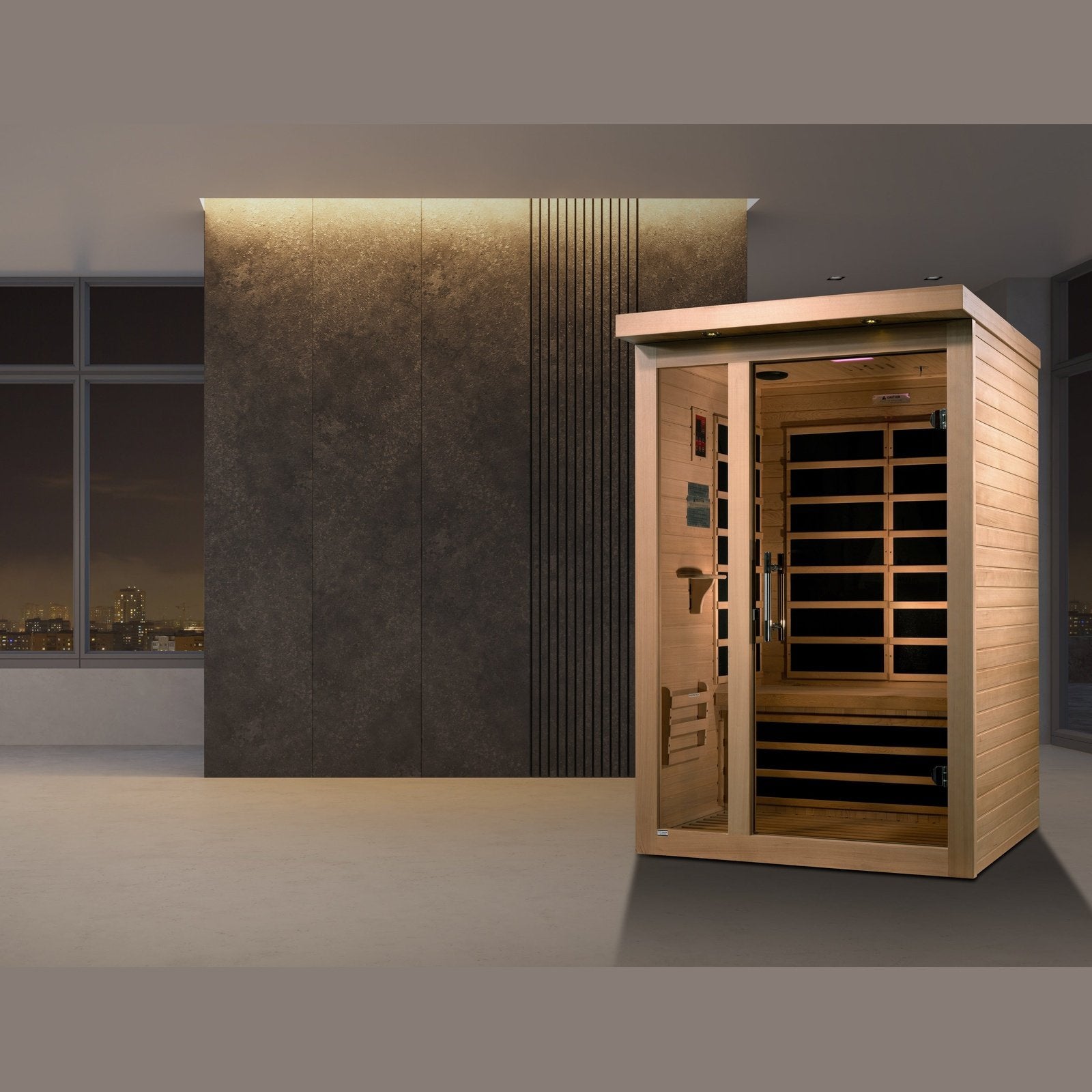 Golden Designs Dynamic Llumeneres 2-person Ultra Low EMF FAR Infrared Sauna