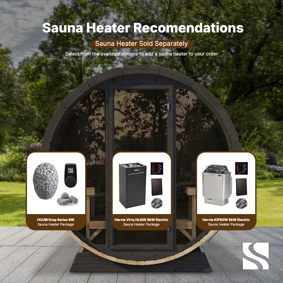 SaunaLife Model EE8G 6 Person Barrel Sauna