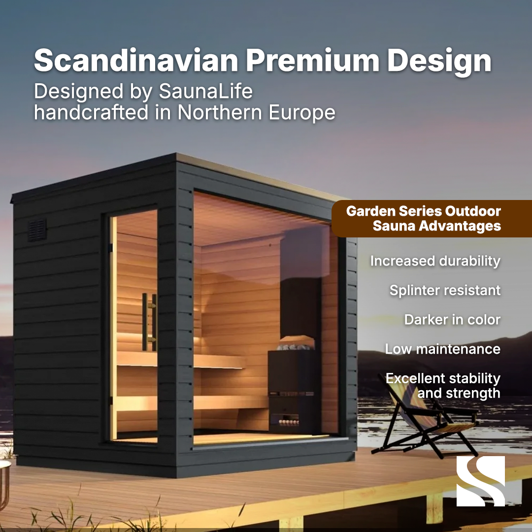 SaunaLife Model G6 5 Person Garden Series Pre-Assembled Outdoor Home Sauna