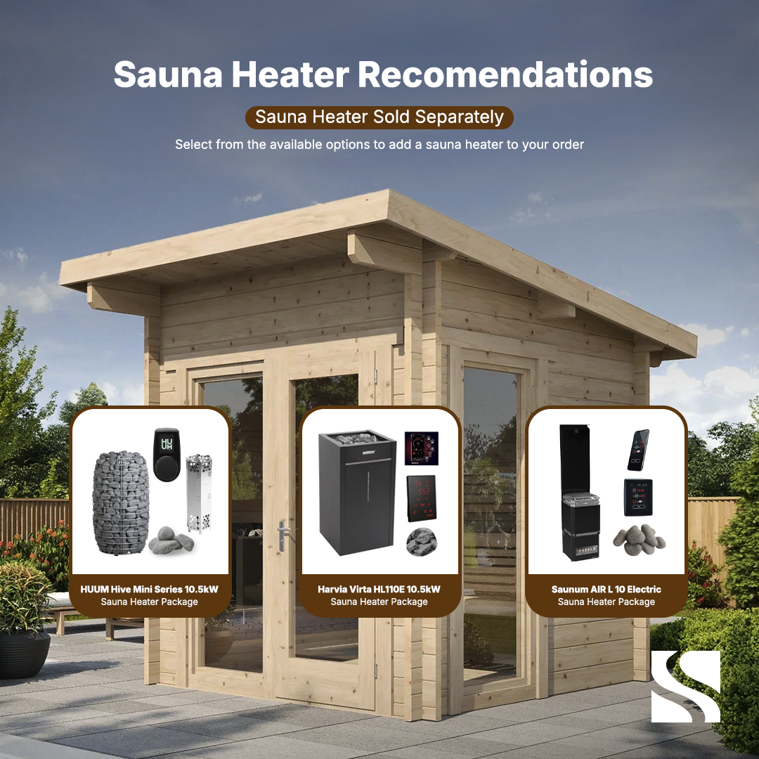 SaunaLife Model G4 6 Person Garden Series Outdoor Home Sauna Kit