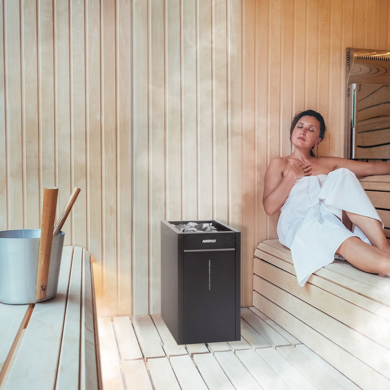 Harvia Virta HL80E Electric Sauna Heater Package