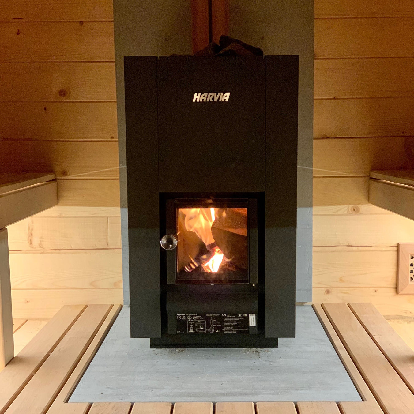 Harvia Linear 22 Greenflame Wood-Burning Sauna Stove