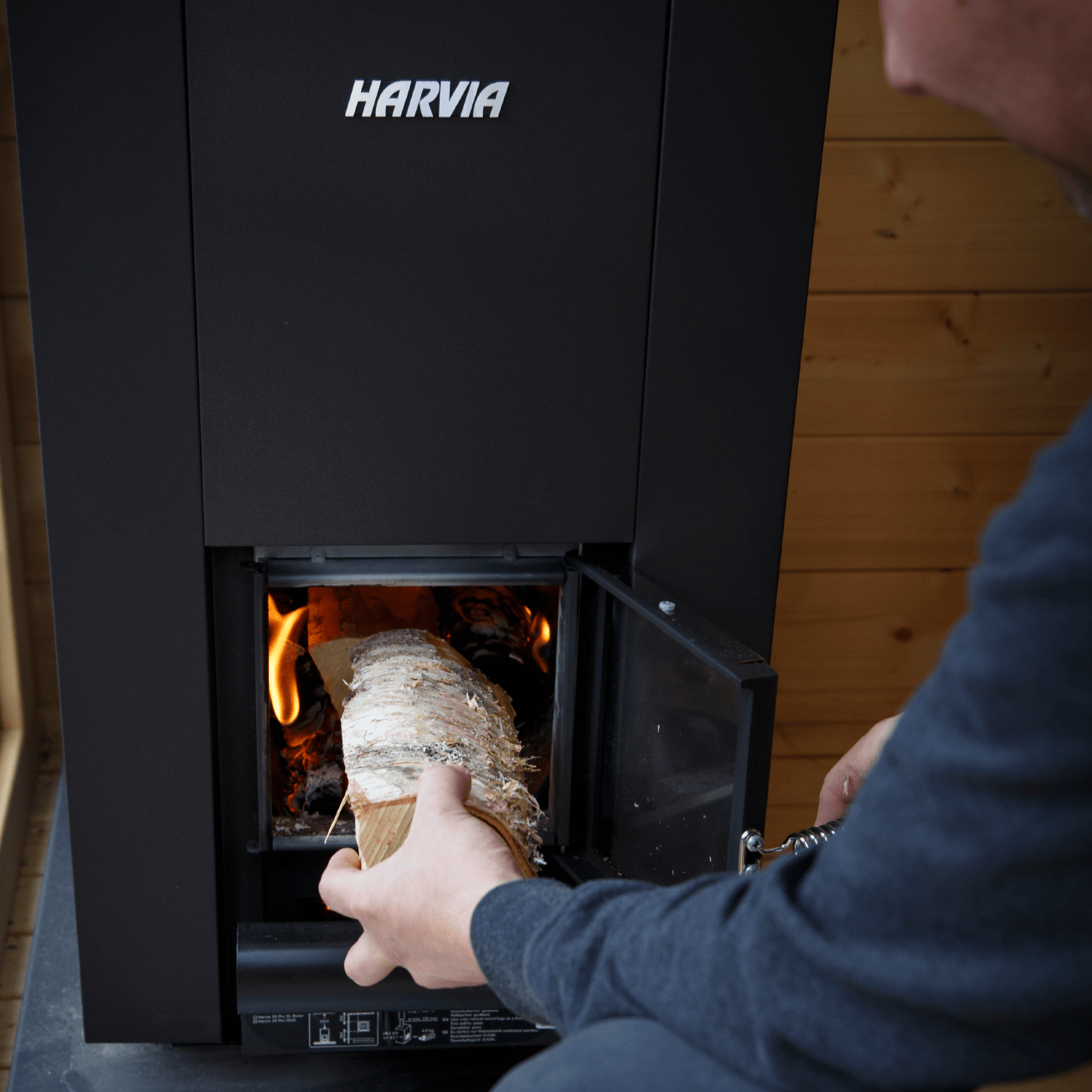 Harvia Linear 22 Greenflame Wood-Burning Sauna Stove