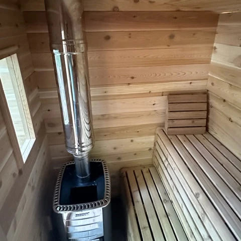 True North Canadian Made Quattro 4-5 Person Outdoor Traditional Cube Sauna