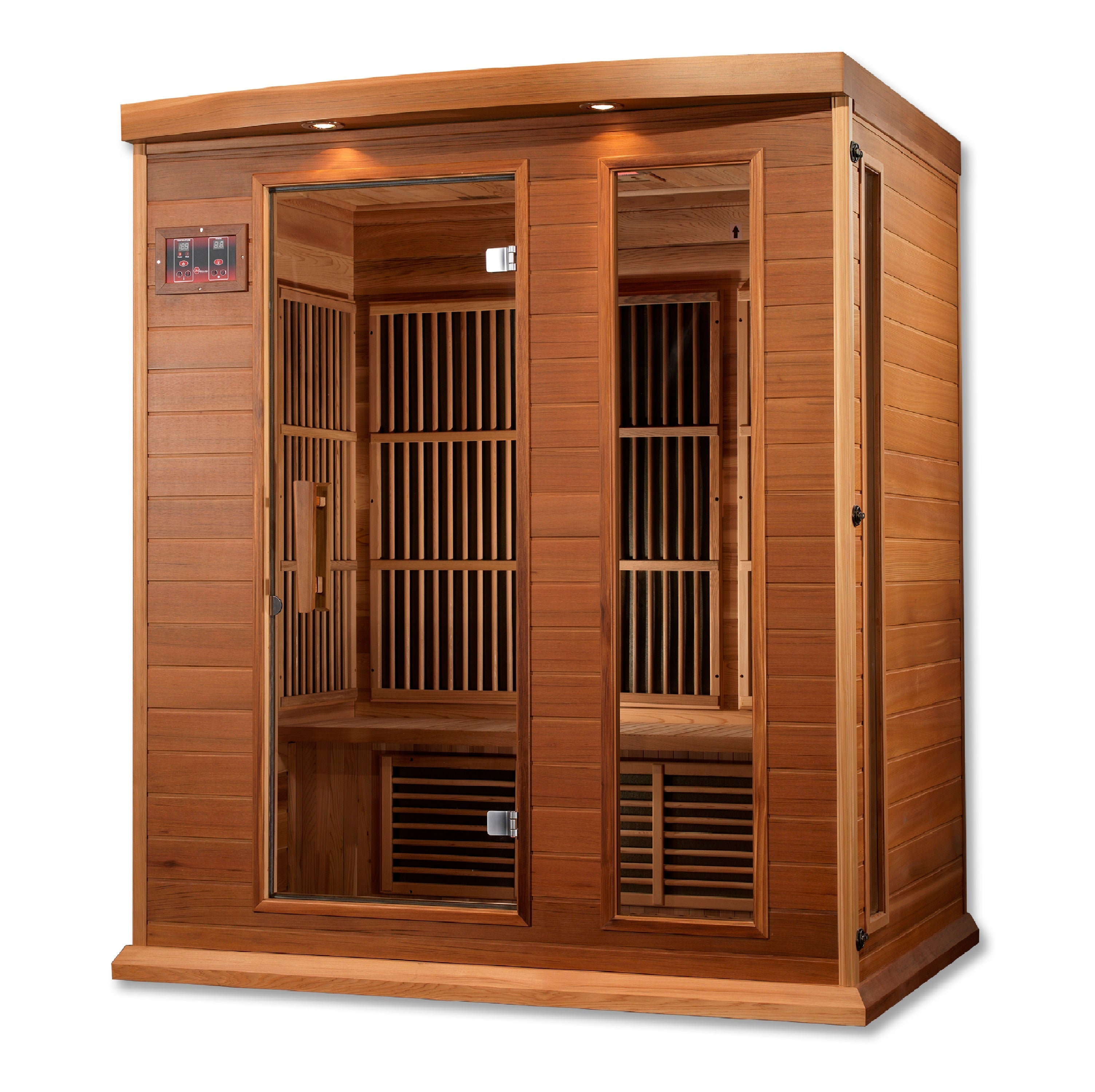 Maxxus 3-Person "Montilemar Edition" Near Zero EMF FAR Infrared Sauna Canadian Red Cedar MX-K306-01-ZF CED