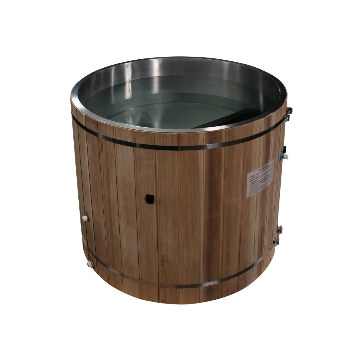 Dynamic Cold Therapy Stainless Steel Plunge Tub with Pacific Cedar