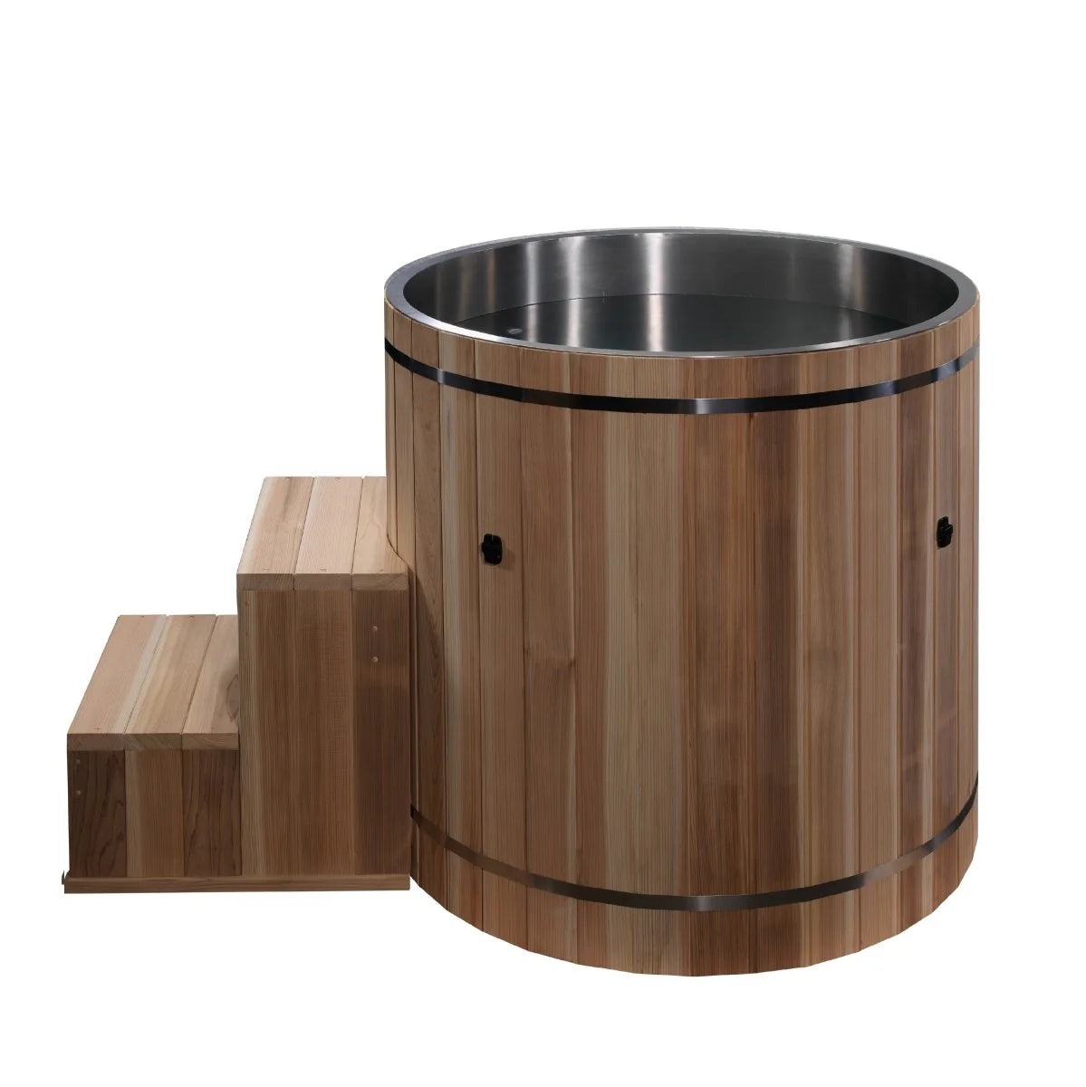 Dynamic Cold Therapy Stainless Steel Plunge Tub with Pacific Cedar