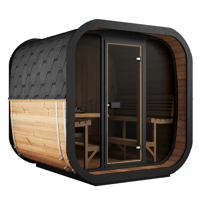 SaunaLife Model CL7G 6 Person Cube Series Outdoor Sauna Kit