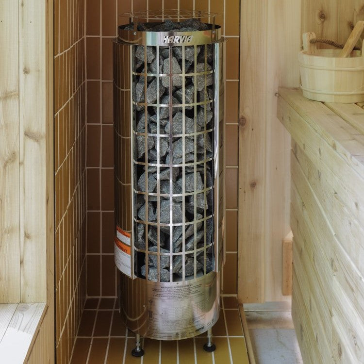 Harvia Cilindro PC90E Sauna Heater Package