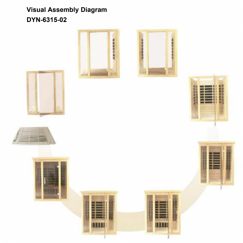 Dynamic Vila 3-person Ultra Low EMF FAR Infrared Sauna