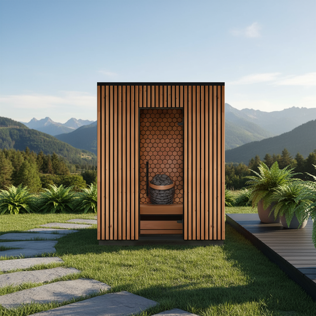 Leil Viva 180 4 Person Outdoor Sauna Kit