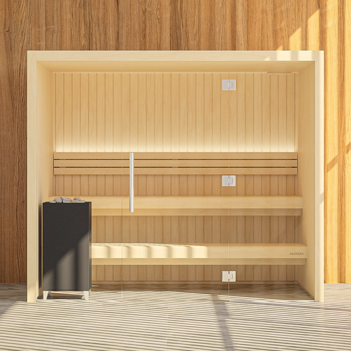 Auroom Sauna Auroom Emma Glass Cabin Sauna Kit