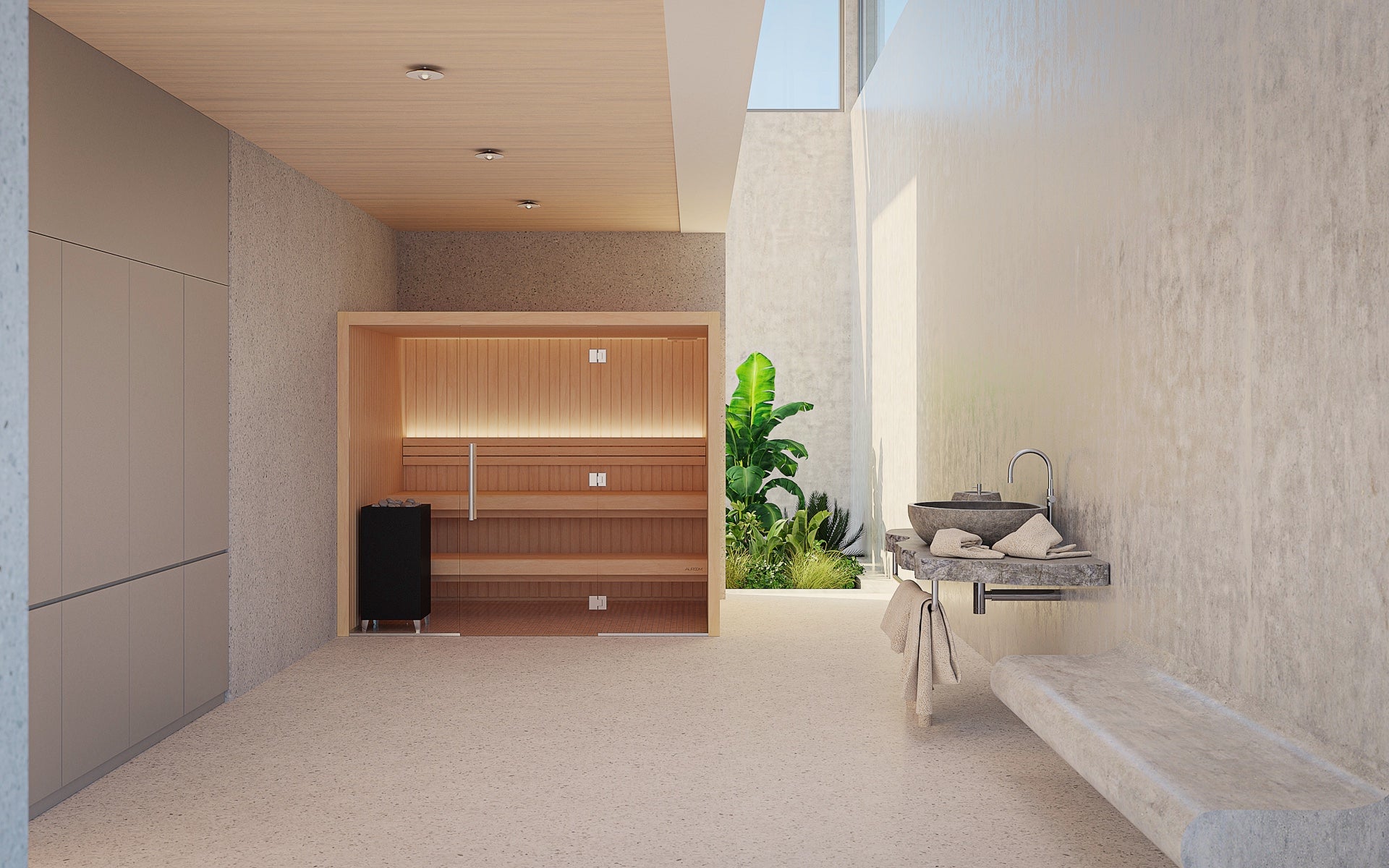Auroom Sauna Auroom Emma Glass Cabin Sauna Kit
