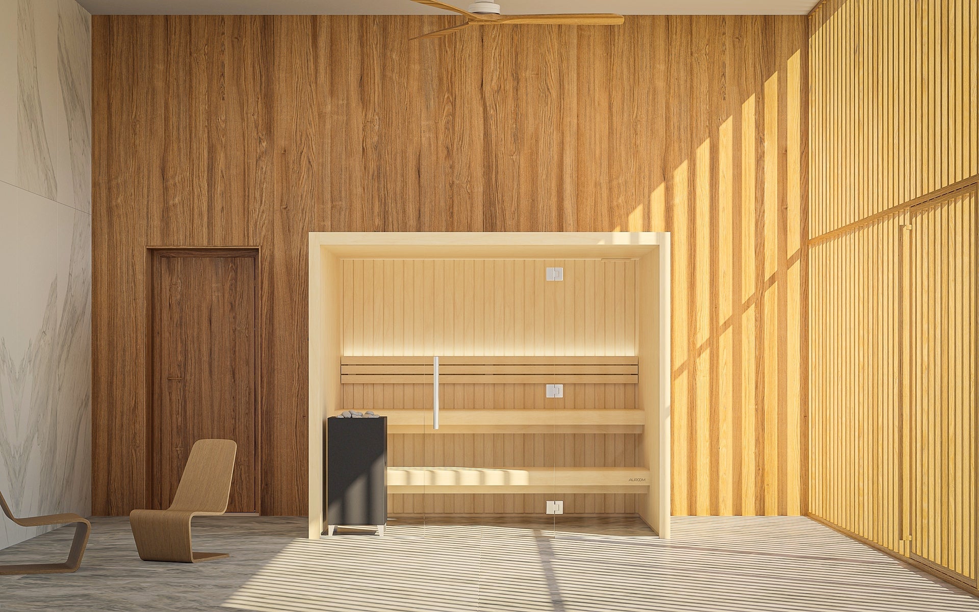 Auroom Sauna Auroom Emma Glass Cabin Sauna Kit