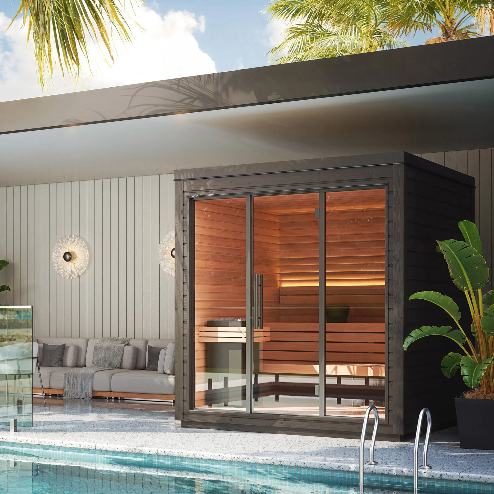 Auroom Sauna Auroom Mira L Outdoor Cabin Sauna Kit