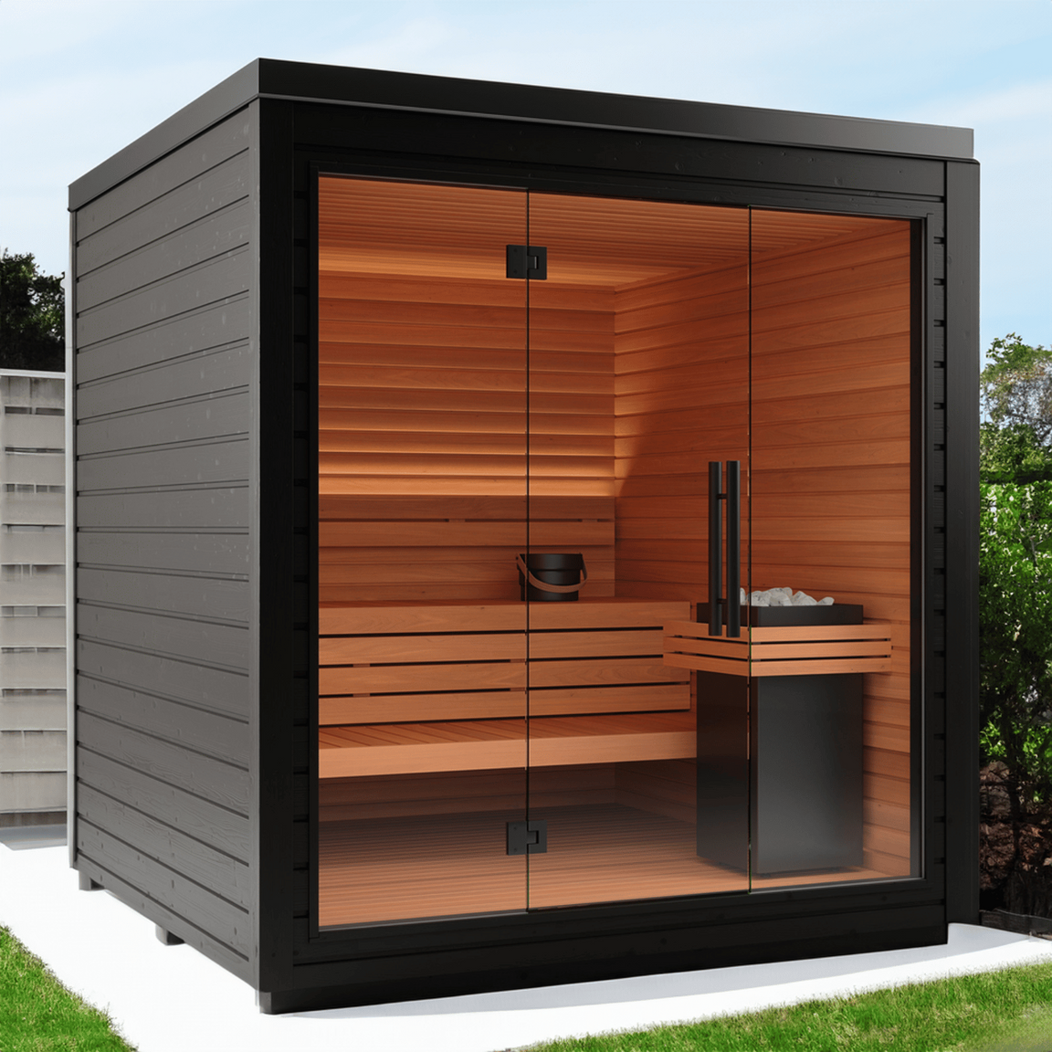 Auroom Sauna Auroom Mira L Outdoor Cabin Sauna Kit