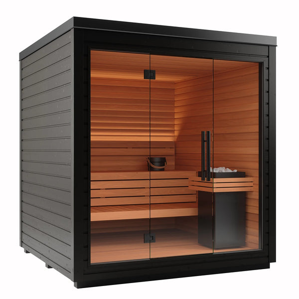 Auroom Sauna Black Auroom Mira L Outdoor Cabin Sauna Kit
