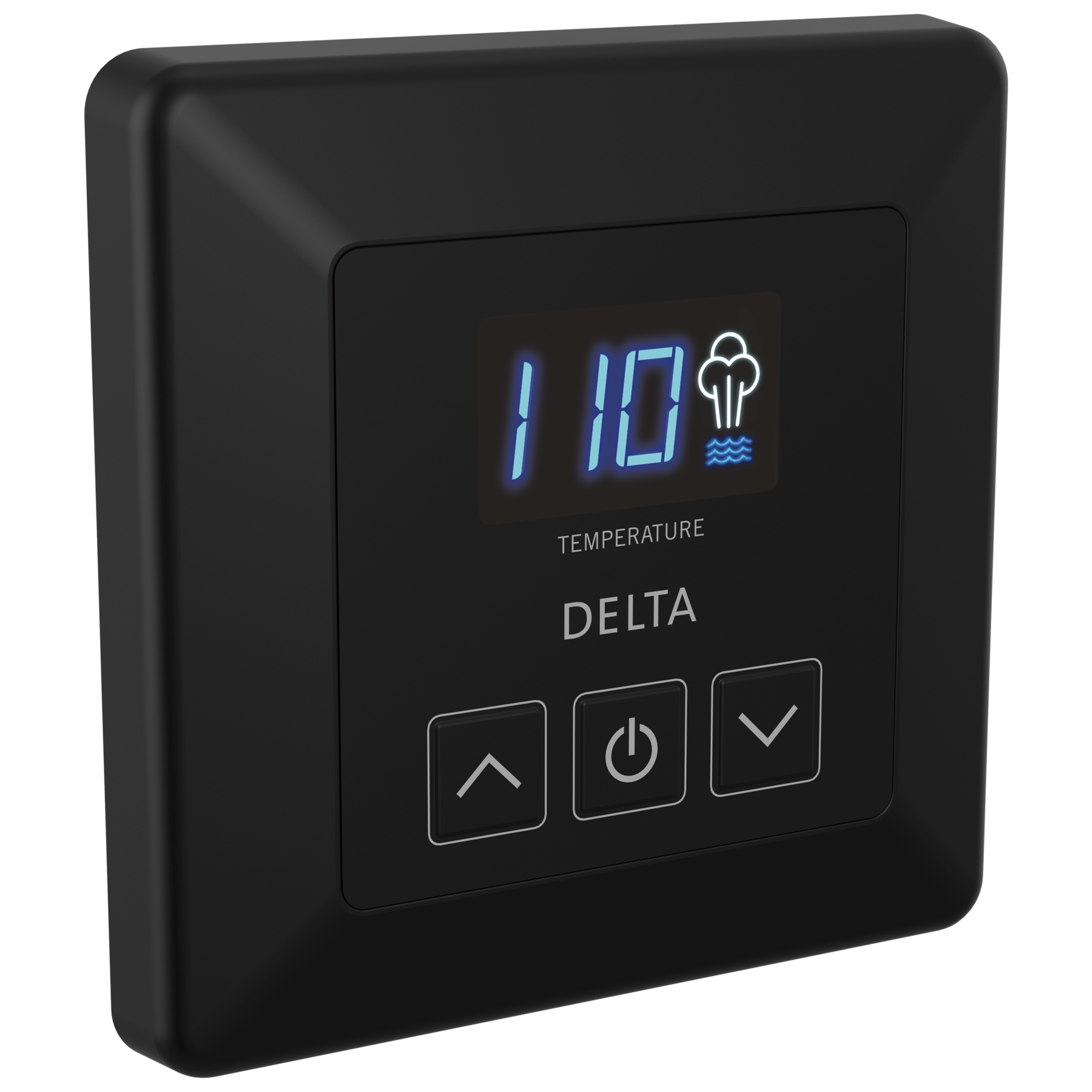 Delta Steam Shower Control Package Matte Black Delta SimpleSteam™ Square Control