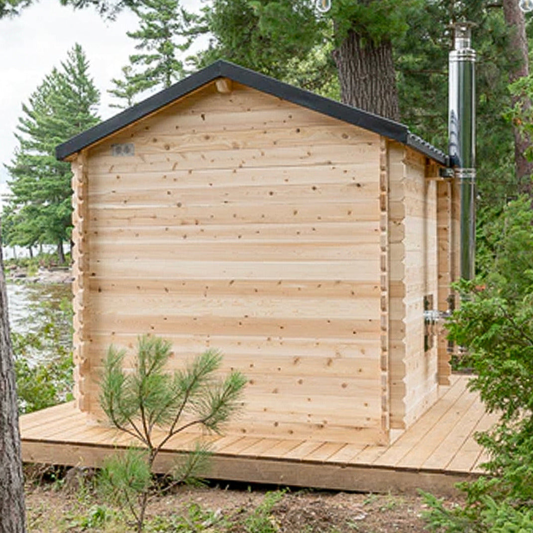 Dundalk LeisureCraft Sauna Dundalk CT Georgian 6 Person Outdoor Sauna with Changeroom