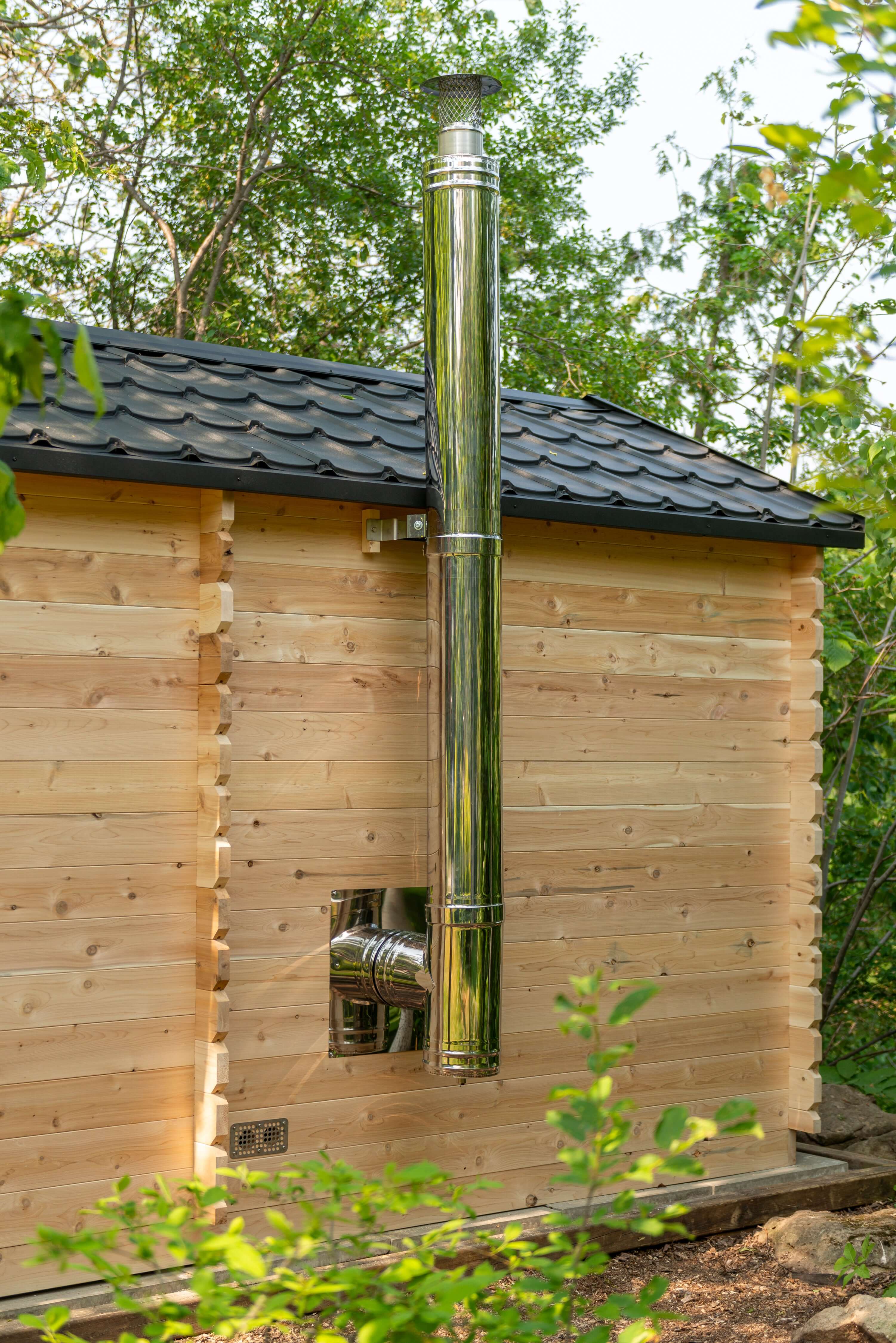 Dundalk LeisureCraft Sauna Dundalk CT Georgian 6 Person Outdoor Sauna with Changeroom