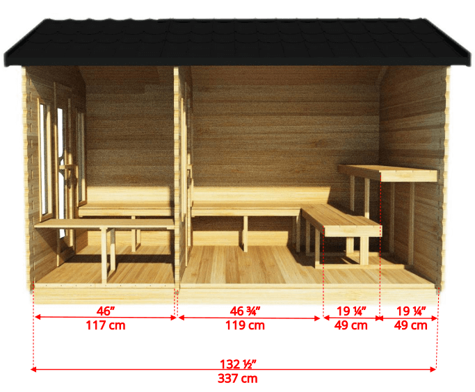 Dundalk LeisureCraft Sauna Dundalk CT Georgian 6 Person Outdoor Sauna with Changeroom