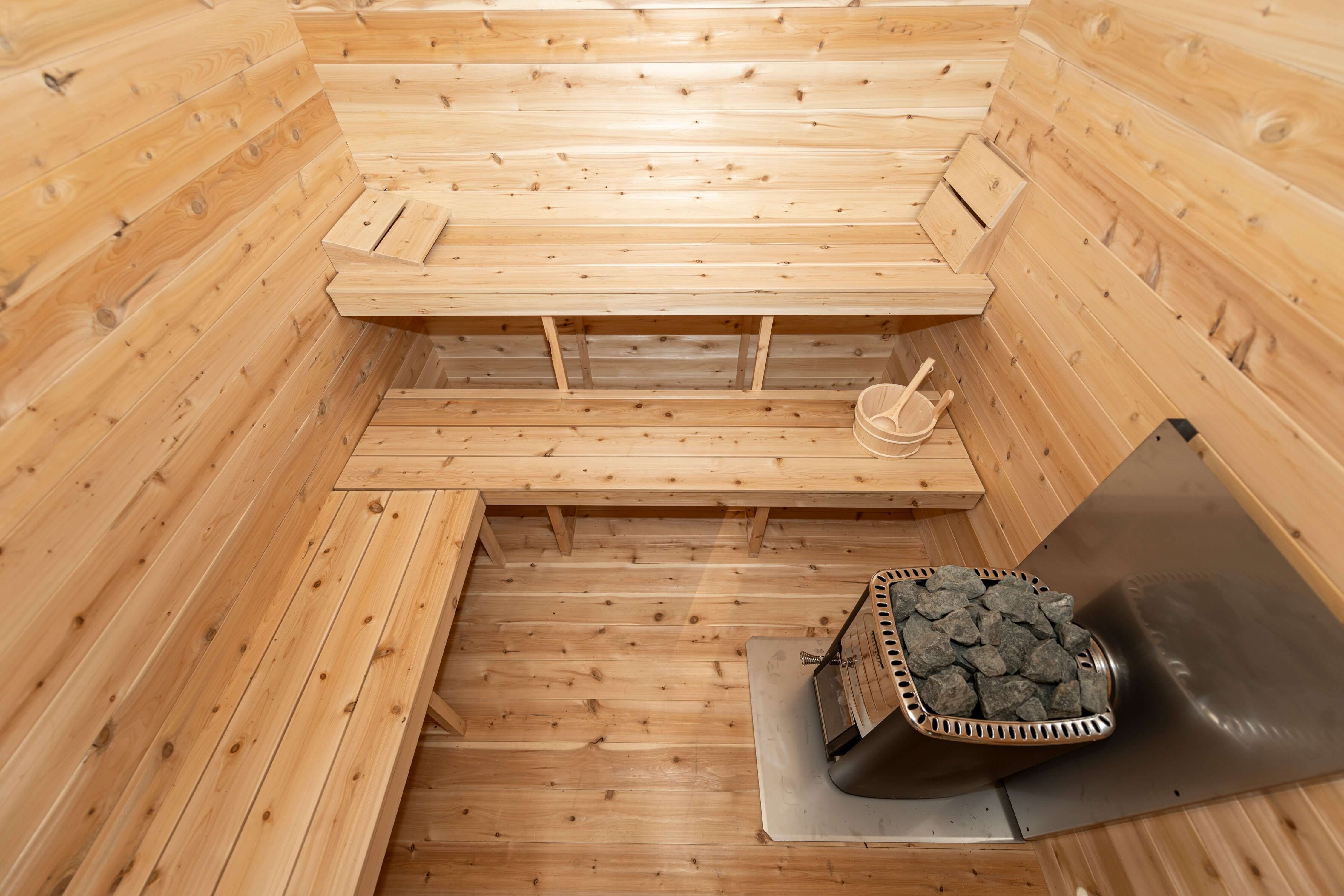 Dundalk LeisureCraft Sauna Dundalk CT Georgian 6 Person Outdoor Sauna with Changeroom