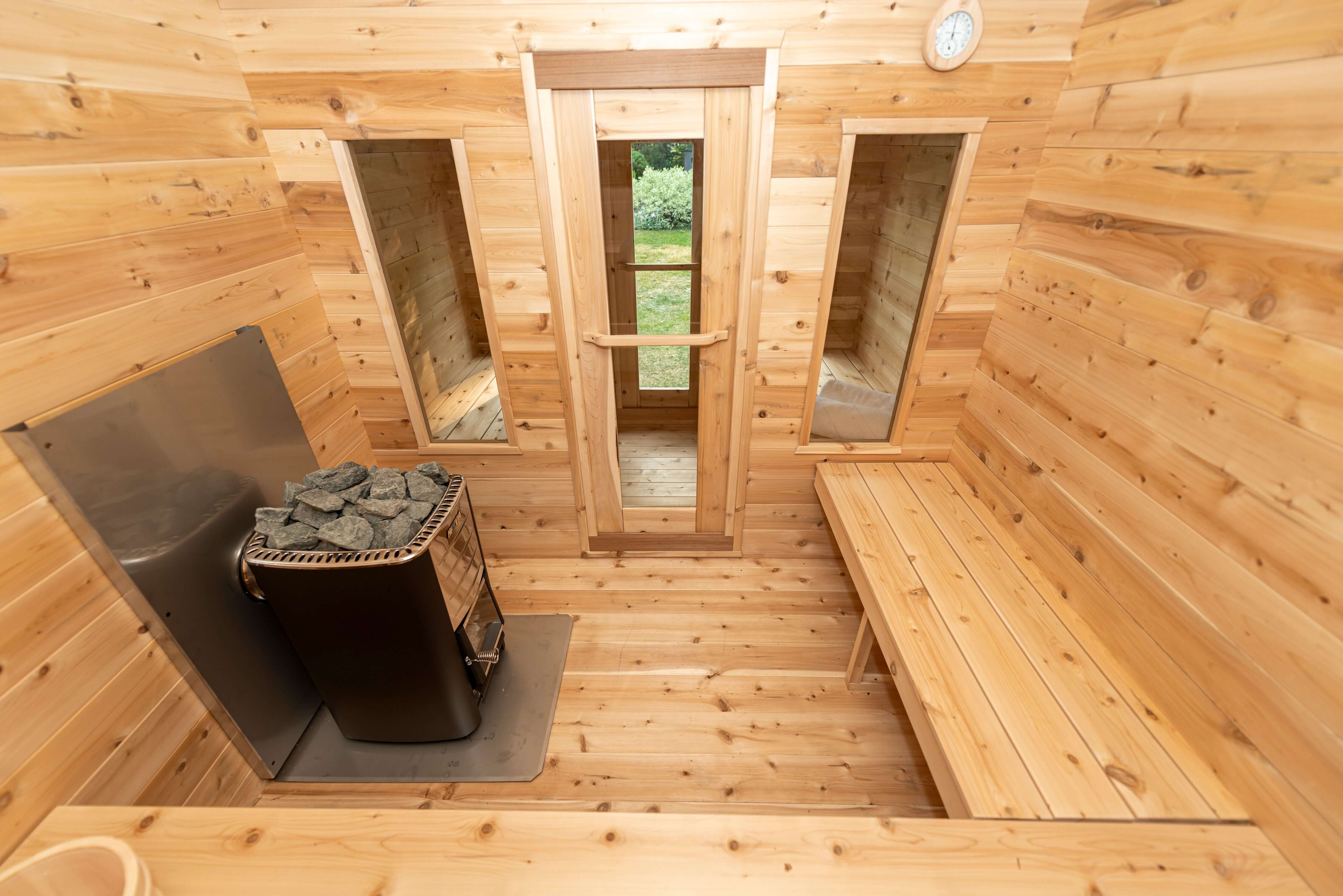 Dundalk LeisureCraft Sauna Dundalk CT Georgian 6 Person Outdoor Sauna with Changeroom