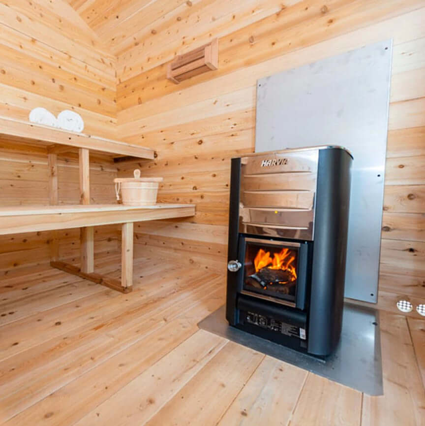 Dundalk LeisureCraft Sauna Dundalk CT Georgian 6 Person Outdoor Sauna with Changeroom