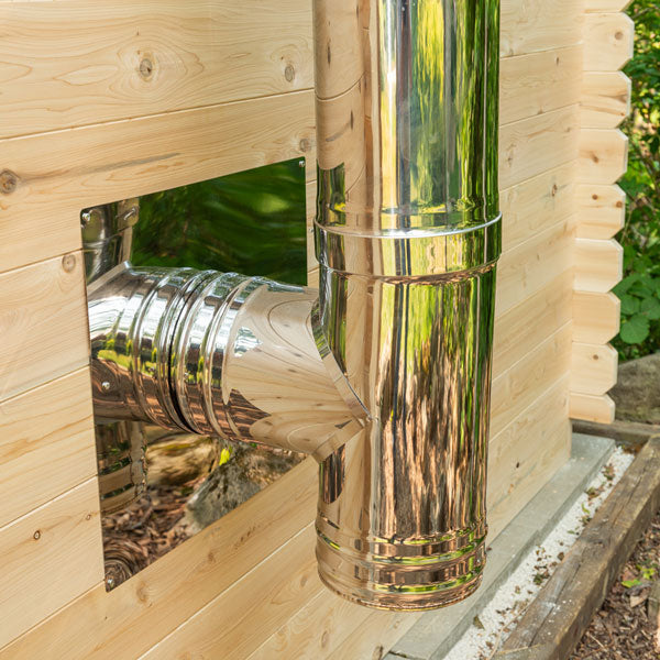 Dundalk LeisureCraft Sauna Dundalk CT Georgian 6 Person Outdoor Sauna with Changeroom
