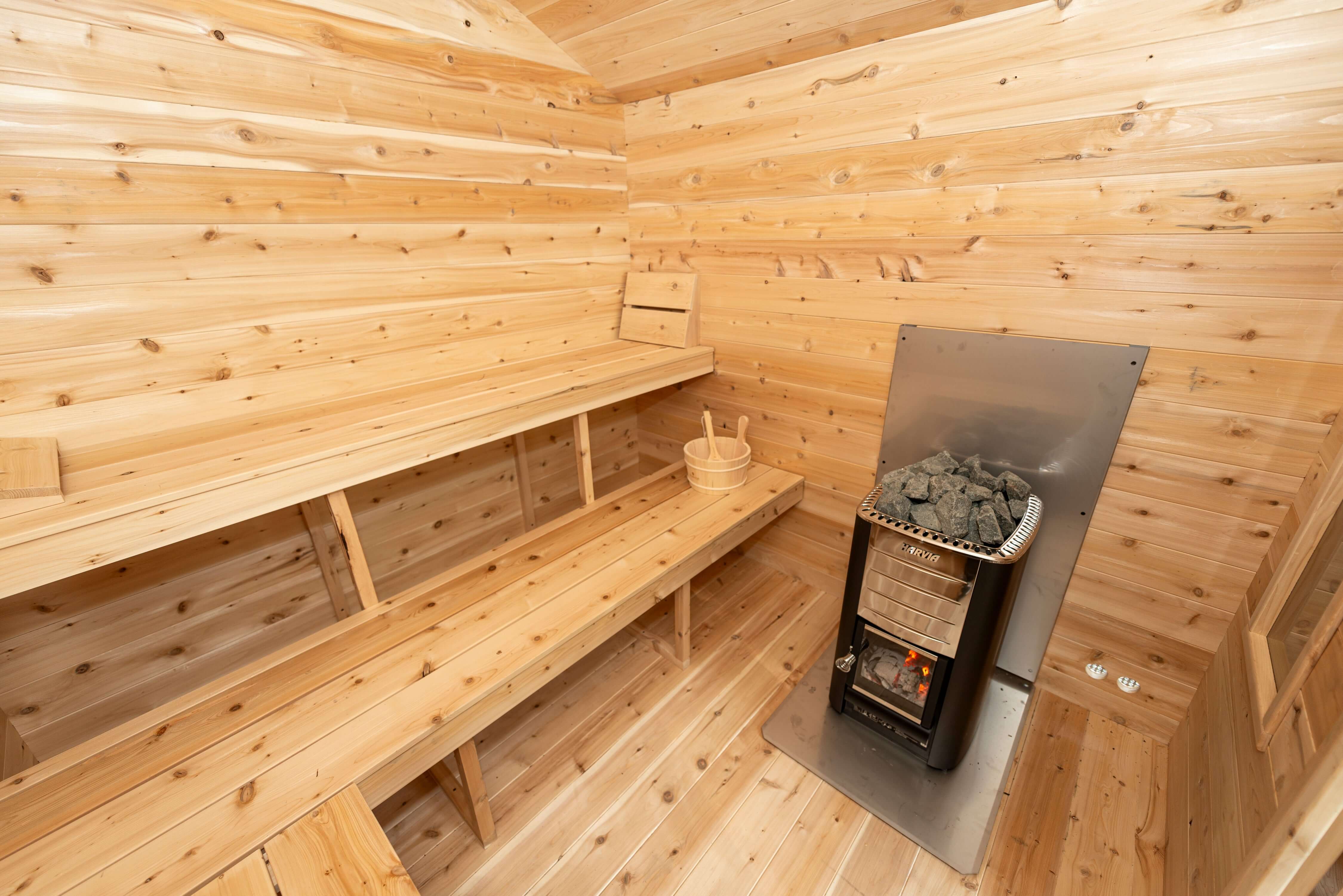 Dundalk LeisureCraft Sauna Dundalk CT Georgian 6 Person Outdoor Sauna with Changeroom