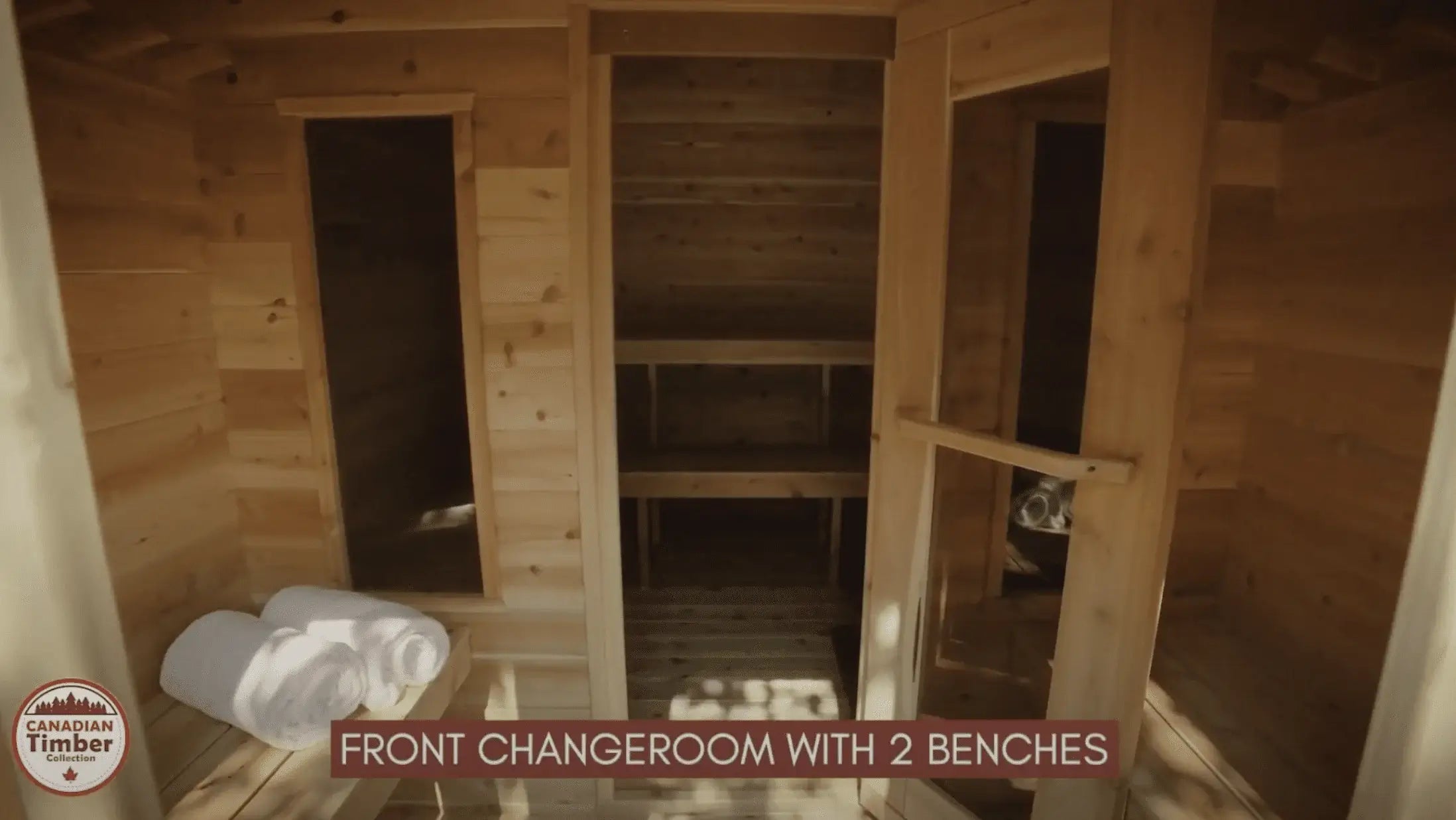 Dundalk LeisureCraft Sauna Dundalk CT Georgian 6 Person Outdoor Sauna with Changeroom